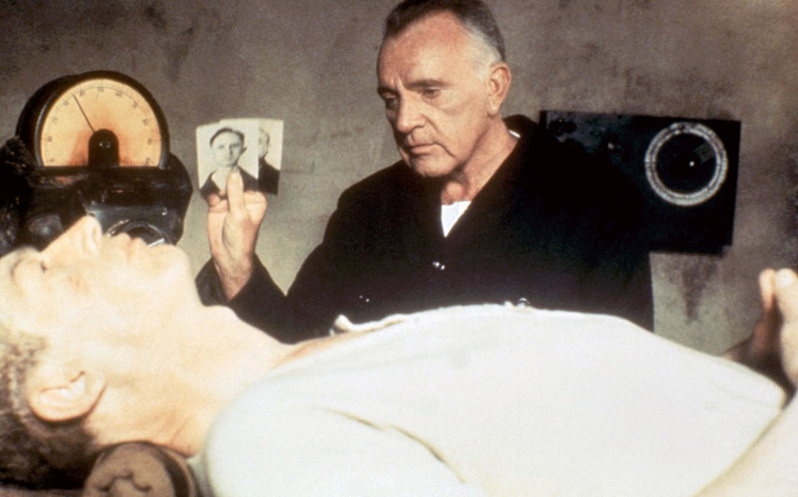 John Hurt and Richard Burton in 1984