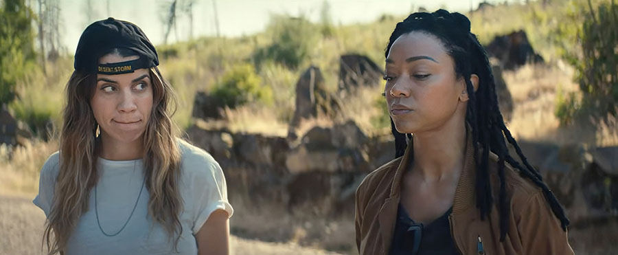 Natalie Morales and Sonequa Martin-Green in My Dead Friend Zoe
