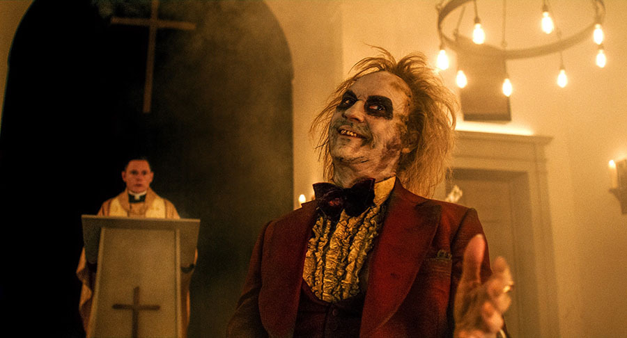 Michael Keaton in Beetlejuice Beetlejuice