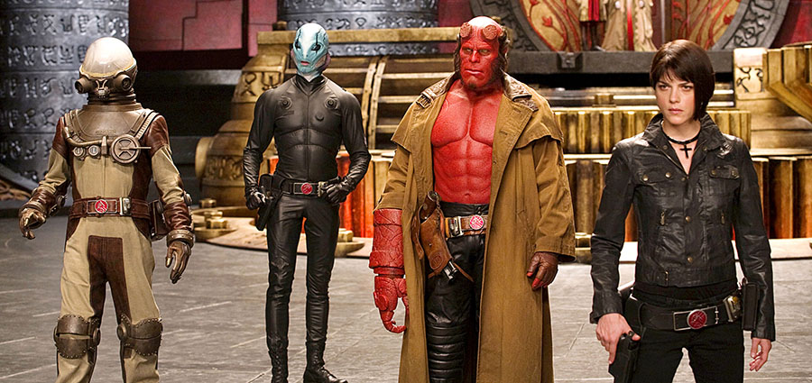 Doug Jones, Ron Perlman and Selma Blair in Hellboy II: The Golden Army