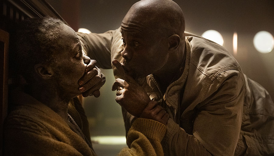 Lupita Nyong'o and Djimon Hounsou in A Quiet Place: Day One