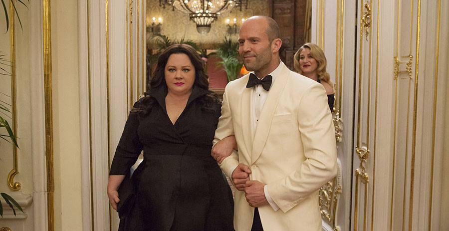 Melissa McCarthy and Jason Statham in Spy