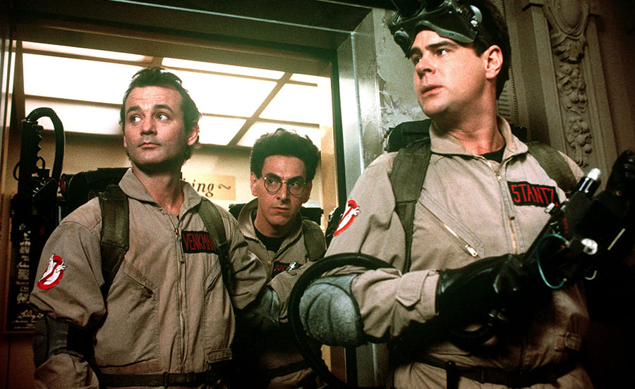 Bill Murray, Harold Ramis and Dan Aykroyd in Ghostbusters