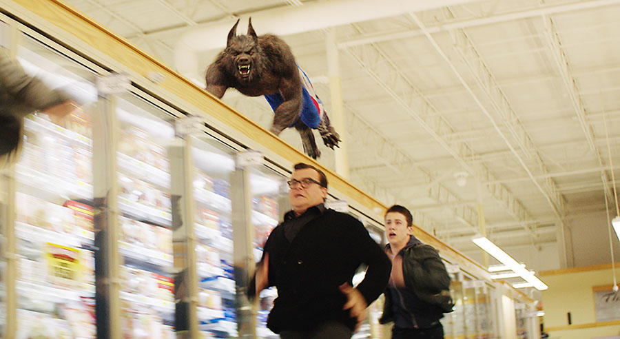 Jack Black and Dylan Minnette in Goosebumps