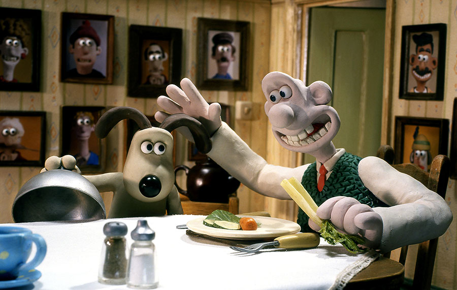 Gromit and Wallace in Wallance and Gromit: The Curse of the Were-Rabbit