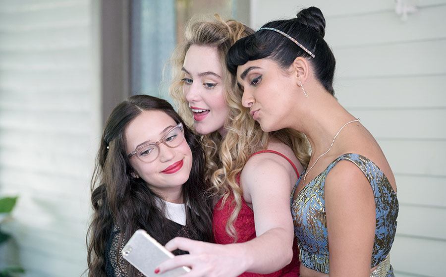 Gideon Adlon, Kathryn Newton and Geraldine Viswanathan in Blockers