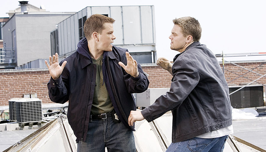 Matt Damon and Leonardo DiCaprio in The Departed