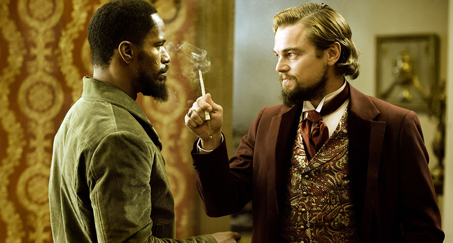 Jamie Foxx and Leonardo DiCaprio in Django Unchained
