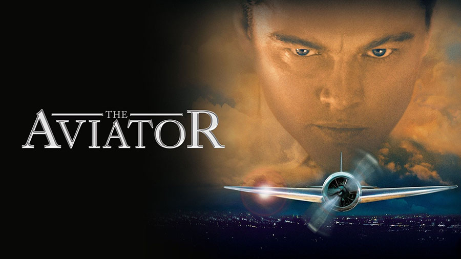 Promo graphic for Leonardo DiCaprio in The Aviator