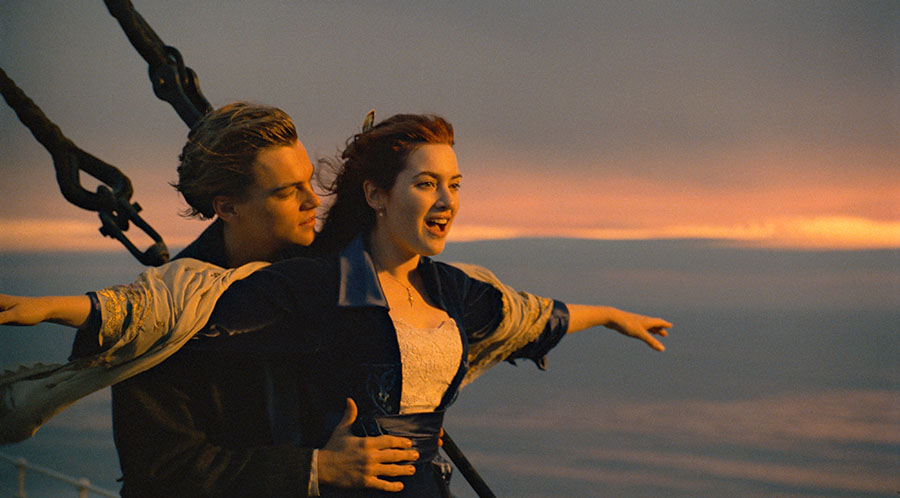 Leonardo DiCaprio and Kate Winslet in TItanic