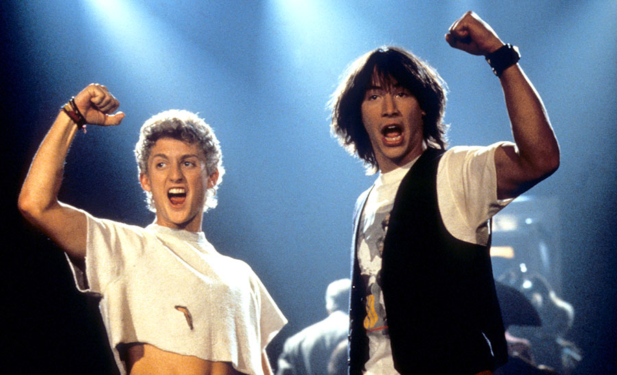 Alex Winter and Keanu Reeves in Bill and Ted's Excellent Adventure