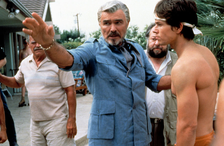 Burt Reynolds and Mark Wahlberg in Boogie Nights