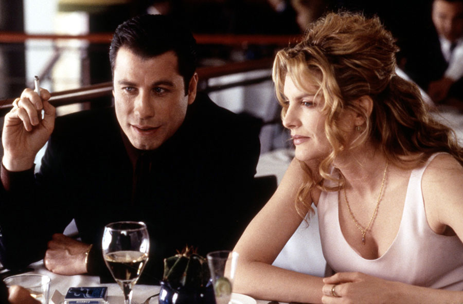 John Travolta and Rene Russo in Get Shorty