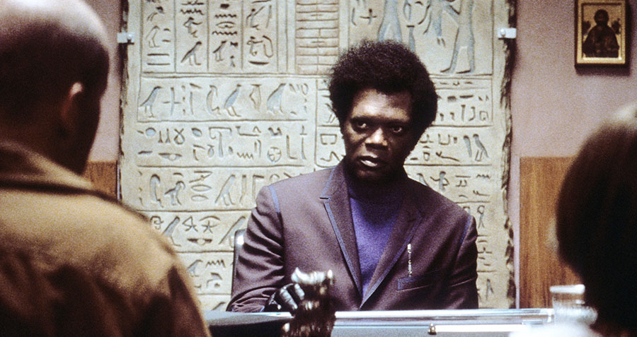 Bruce Willis and Samuel L. Jackson in Unbreakable