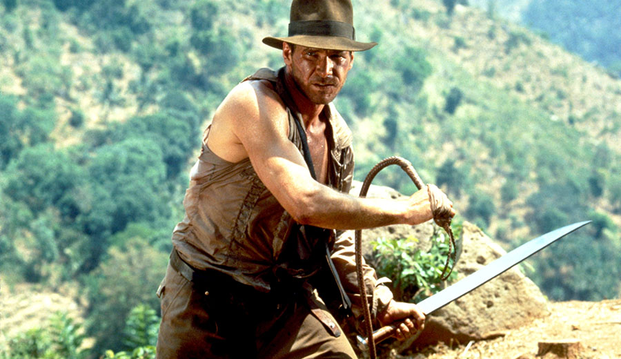 Harrison Ford in Indiana Jones and the Temple of Doom
