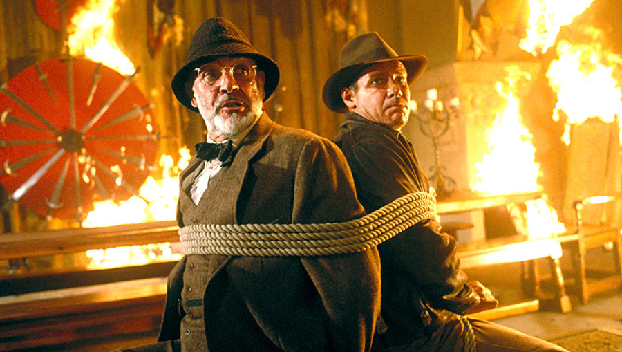 Sean Connery and Harrison Ford in Indiana Jones and the Last Crusade