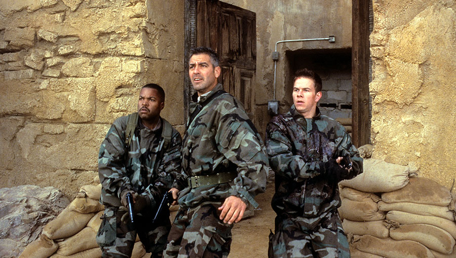 Ice Cube, George Clooney and Mark Wahlberg in Three Kings