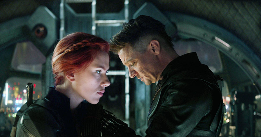 Scarlett Johansson and Jeremy Renner in Avengers: Endgame