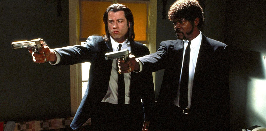 John Travolta and Samuel L. Jackson in Pulp Fiction