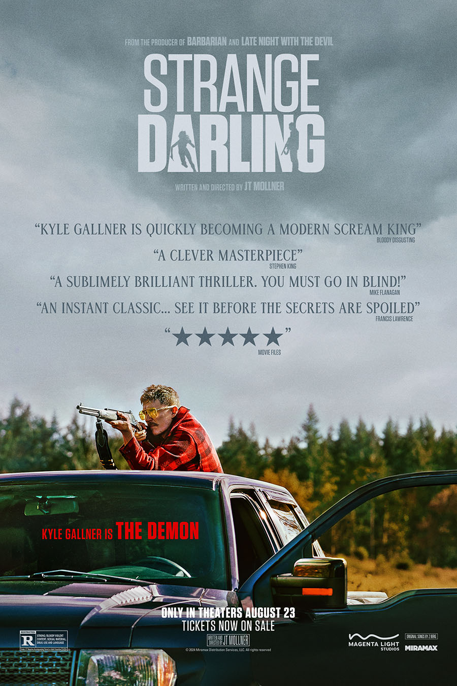 Strange Darling poster - his