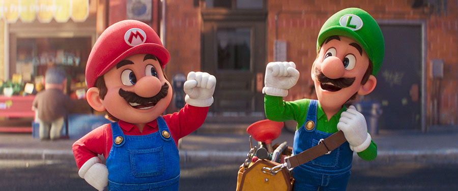 Mario and Luigi in The Super Mario Bros. Movie