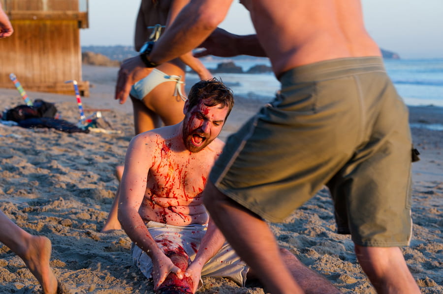 Man with a severed leg in Sharknado